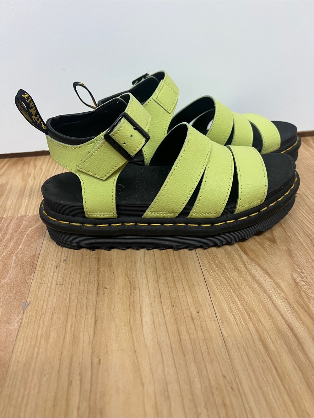 Dr. Martens Women’s Lime Green Gladiator Sandals - Picture 2 of 6